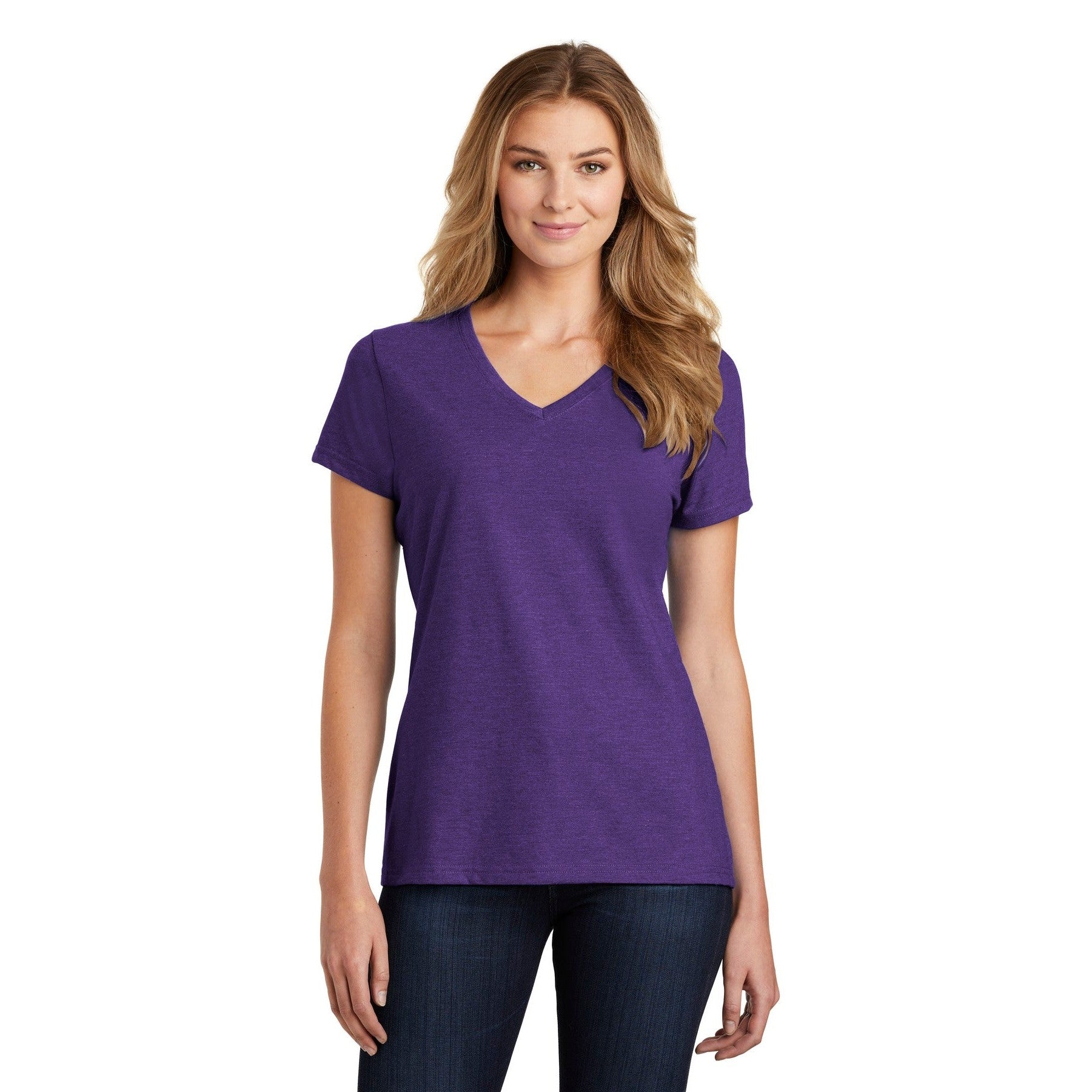 Port & Company-Port & Company ® Women's Fan Favorite ™ Blend V-Neck Tee. LPC455V-MedTech-11